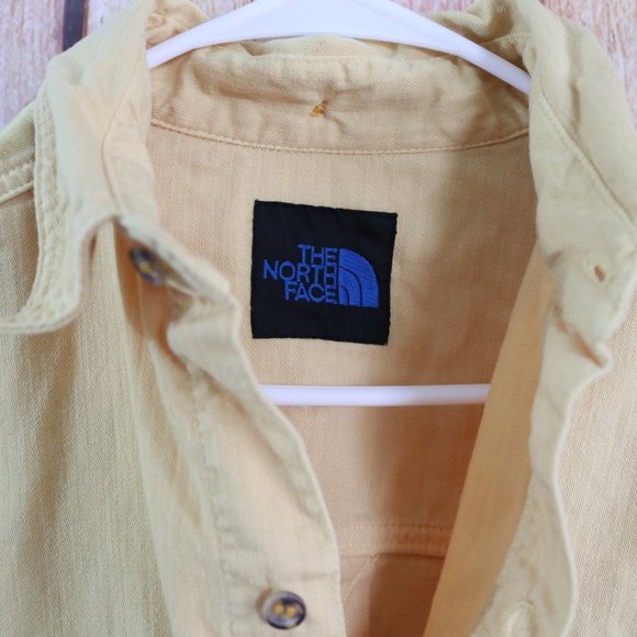 The North Face Jacket Womens Yellow Cropped Denim Jean Rare Coat 80's - Picture 6 of 7
